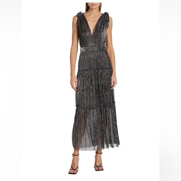 Sabina Musayev Dresses & Skirts - Sabina Musayev Helena Metallic Tiered Maxi Dress